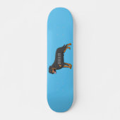Rottweiler cartoon illustratie skateboard (Voorkant)