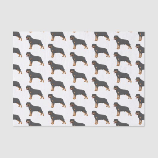 Rottweiler cartoon illustratie tissuepapier (Voorkant)