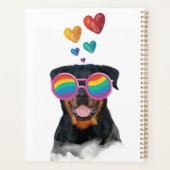 Rottweiler Chien avec Coeurs Saint-Valentin (Dos)