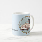 Rottweiler Chien Conduite de voiture Mug (Devant droit)