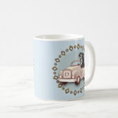 Rottweiler Chien Conduite de voiture Mug (Devant droit)