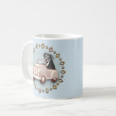 Rottweiler Chien Conduite de voiture Mug (Devant gauche)