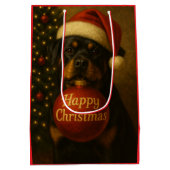 Rottweiler Christmas gift bag  Medium Cadeauzakje (Achterkant)