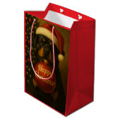 Rottweiler Christmas gift bag  Medium Cadeauzakje (Achterkant Gekanteld)