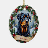 Rottweiler Christmas Ornament (Rechts)