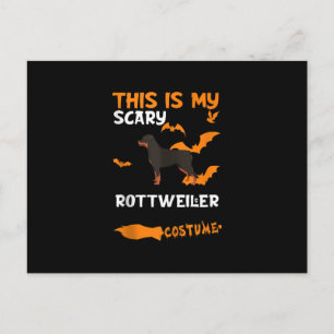 Rottweiler Costume Halloween Lazy Scary Dog Tank Aankondigingskaart