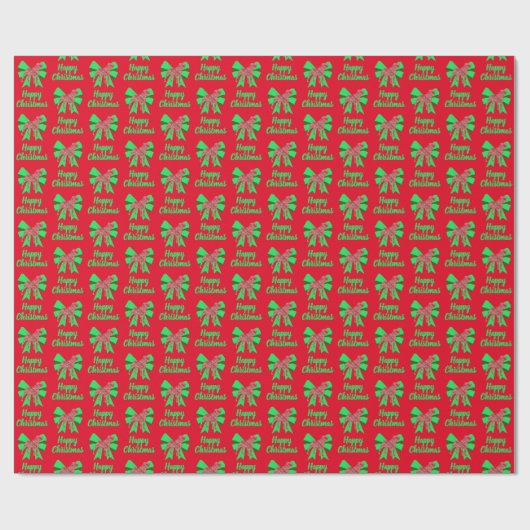 Rottweiler Cute Silhouette Kersthond Rood Cadeaupapier (Vlak)