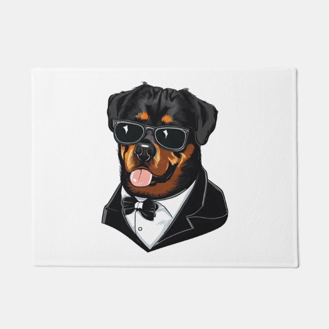 Rottweiler De Bodyguard Deurmat (Voorkant)
