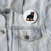 Rottweiler De Gent Ronde Button 5,7 Cm (In situ)