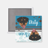 Rottweiler Dirty/Clean Dishwas Magneet (Voorkant / Achterkant)