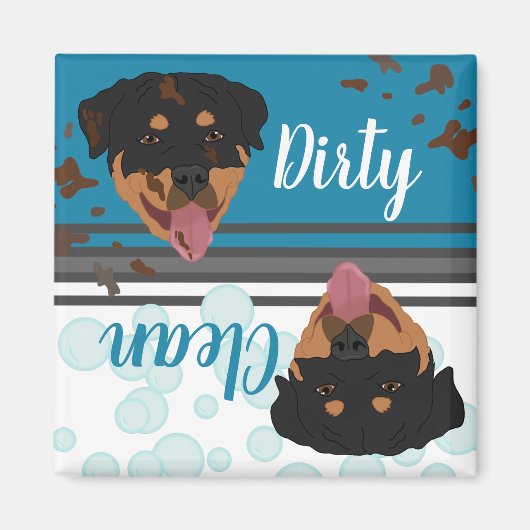 Rottweiler Dirty/Clean Dishwas Magneet (Voorkant)