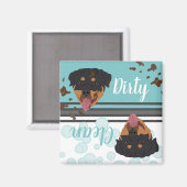 Rottweiler Dirty/Clean Dishwas Magneet (Voorkant / Achterkant)