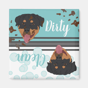 Rottweiler Dirty/Clean Dishwas Magneet