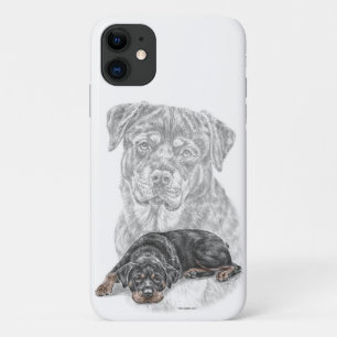 Rottweiler Dog Art iPhone 11 Hoesje