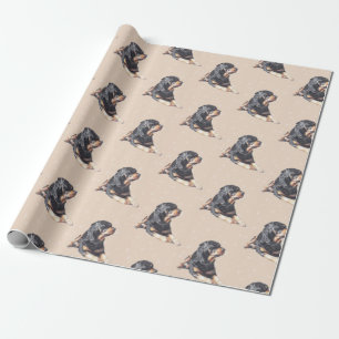 Rottweiler Dog Art Gift Wrap Cadeaupapier