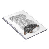 Rottweiler Dog Art Notitieboek (Rechterzijde)