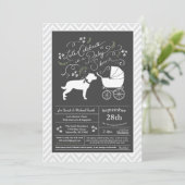 Rottweiler Dog Baby shower Genderneutraal Rotty Kaart (Staand voorkant)