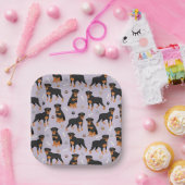 Rottweiler Dog-Botten en Borden papier Papieren Bordje (Feest)