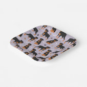 Rottweiler Dog-Botten en Borden papier Papieren Bordje (Gebogen)