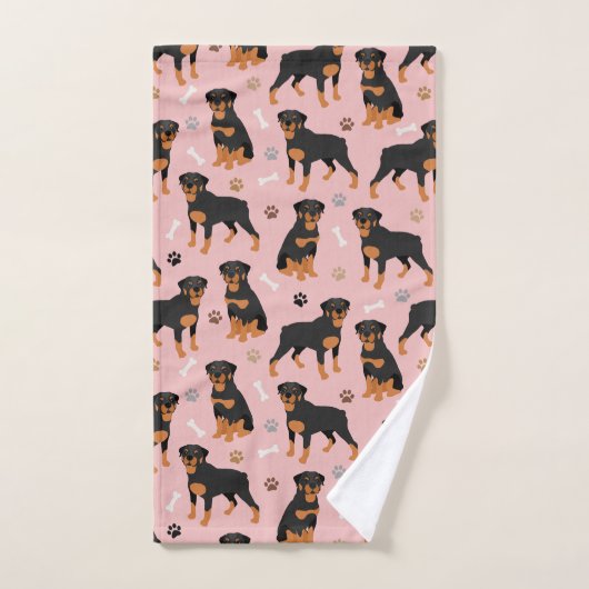 Rottweiler Dog-Botten en Paws Bath Towel Set Bad Handdoek (Handdoek)