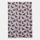 Rottweiler Dog-Botten en Paws Kitchen Towel Theedoek (Verticaal)