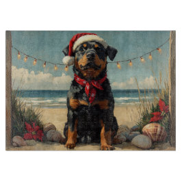 Rottweiler Dog Christmas  Beach Snijplank