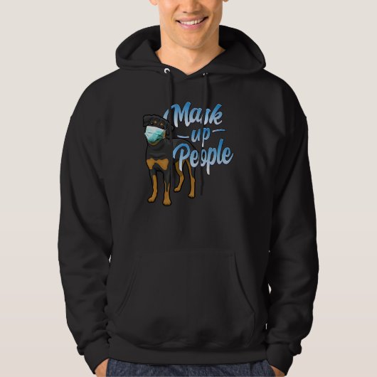Rottweiler Dog Draag gezichtsmasker Hoodie (Voorkant)