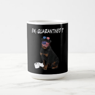Rottweiler Dog Ew Quarantined Dog die een gezicht Koffiemok