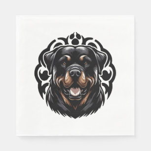 Rottweiler Dog Face Servet