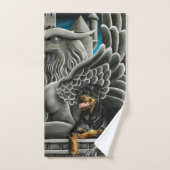 Rottweiler Dog Gargoyle Fantasy Bad Handdoek (Handdoek)