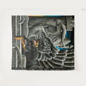 Rottweiler Dog Gargoyle Fantasy Wandkleed (Voorkant (horizontaal))