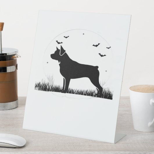 Rottweiler Dog – Halloween Moon Silhouette Oversiz Reclamebord Met Voetstuk (Insitu)