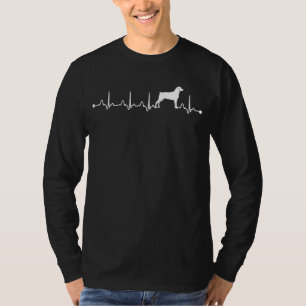 Rottweiler Dog Heartbeat Ekg Dog mama T-shirt