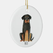 Rottweiler Dog Keramisch Ornament (Rechts)
