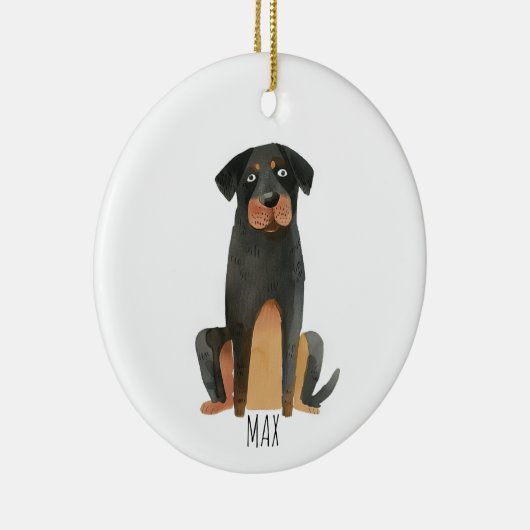 Rottweiler Dog Keramisch Ornament (Rechts)