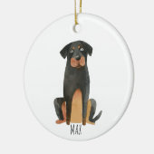 Rottweiler Dog Keramisch Ornament (Links)