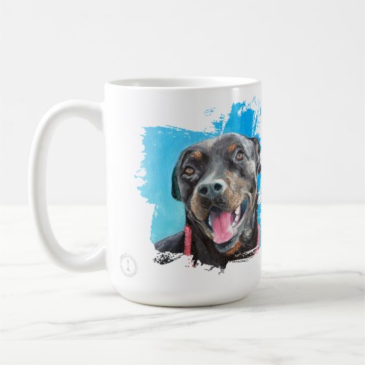 Rottweiler dog love mug  (Gauche)