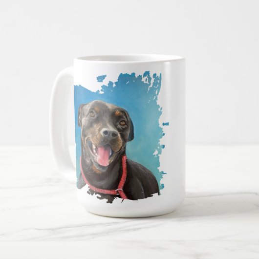 Rottweiler dog love mug koffiemok (Voorkant links)