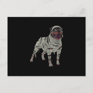 Rottweiler Dog Mummy Halloween Costume Hondenliefh Aankondigingskaart
