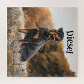 Rottweiler Dog Pet Aangepaste Aangepast Legpuzzel (Horizontaal)