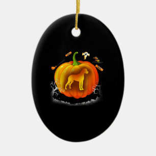 rottweiler dog pumpkin pak halloween keramisch ornament