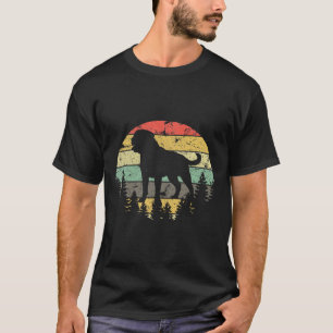 Rottweiler Dog Retro Sunset Distress Sil T-shirt