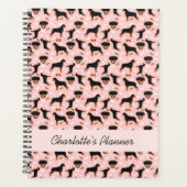 Rottweiler Dog roteert roze agenda (Voorkant)