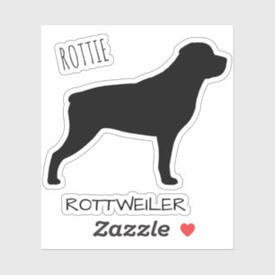 Rottweiler Dog Silhouet Profiel Vinyl Sticker