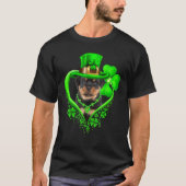 Rottweiler Dog St Patricks Day Lover Irish Shamroc T-shirt (Voorkant)