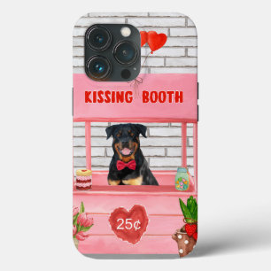 Rottweiler Dog Valentijnsdag Kissing Booth iPhone 13 Pro Hoesje