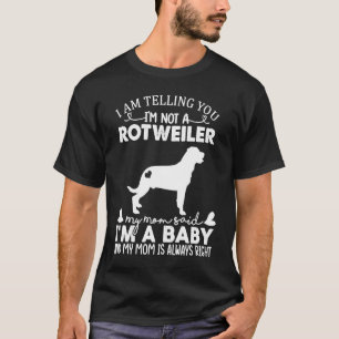Rottweiler Dog voor vrouwen mama Baby Dog T-shirt