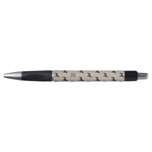 Rottweiler Dogs Pattern Monogrammed Pen (Voorkant)