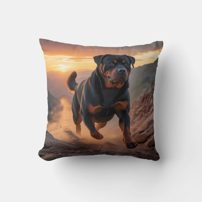 Rottweiler Elegant Sierkussen (Voorkant)