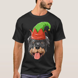 Rottweiler Elf Pet met kerstrottweiler T-shirt
